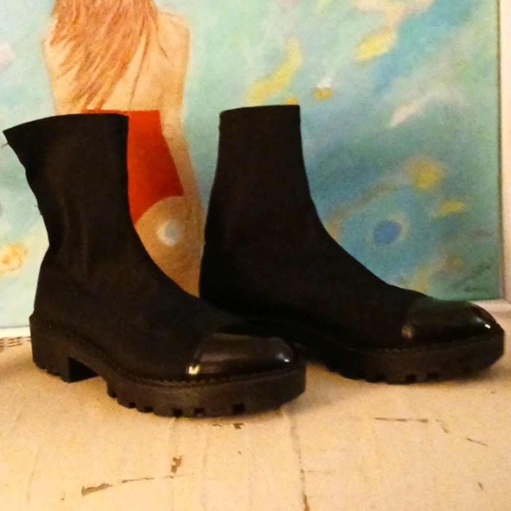 ZARA Leather Toe Bootie